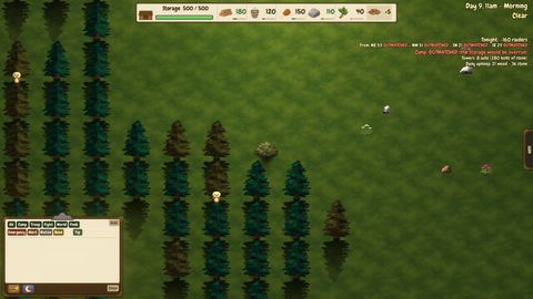 A camp on the Forest map.
