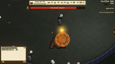 The Honey Bandit, an alpha bear, at the edge of the camp with its attack marked on the ground.